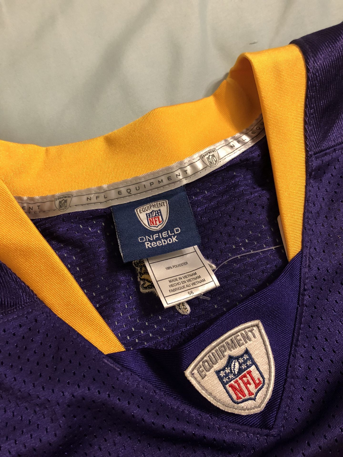 Reebok Brett Favre Minnesota Vikings Jersey — Size 54 (XL) for Sale in  Santa Ana, CA - OfferUp