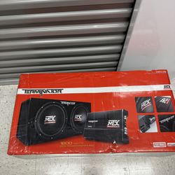 MTX 12" 1200W Dual Loaded Car Subwoofer Audio w/ Sub Box + Amplifier 