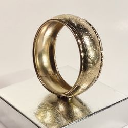  Beautiful Bracelet Cuff with Harts Printed on Gold Tone Standard Size