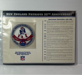 New England Patricks 25th Anniversary Patch