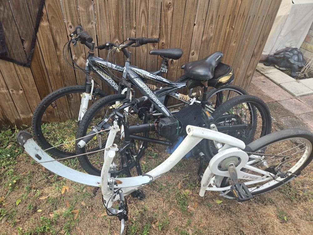 2 DYNACRAFT SILVER CANYON 26" MOUNTAIN BIKES PARTS ONLY