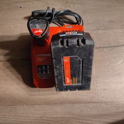 Milwaukee Charger With Batteries 