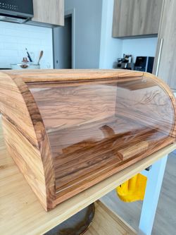 Williams Sonoma Bread Box, Olivewood