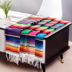Mexican Table Runner 4Pack 14 X 84 Inches Fiesta Mexican Theme Party Decoration For Cinco De Mayo Fiesta Party Serape Zarape Table Runner