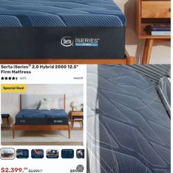 🔥SALE🔥QUEEN | Serta iSeries®2.0 Hybrid 2000 12.5' Firm Mattress 💤Retail $2400