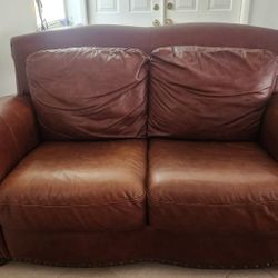 Brown Leather Couch