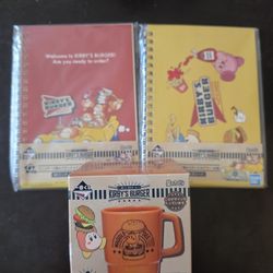 Kirby's 30th Anniversary Burger Notebooks and Mug Set
