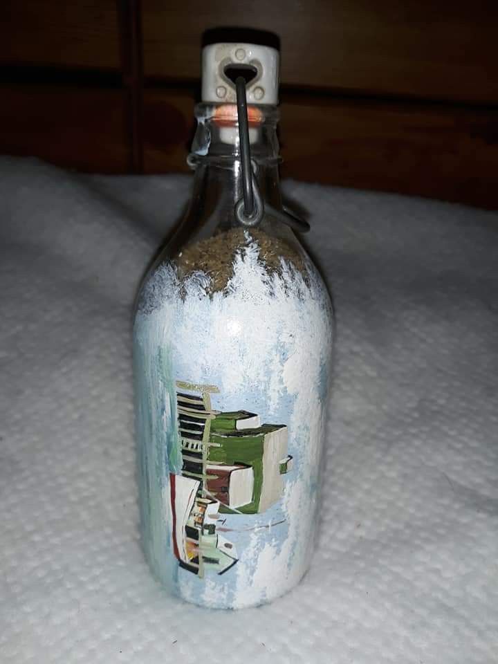 Beautiful Handpainted Bottle