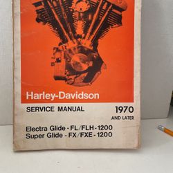 Harley Davidson service manual 1970 in later