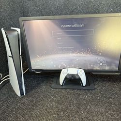 Ps5 Slim Digital 1TB Console with Controller and Cables