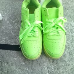 Green Nike Air Force Ones