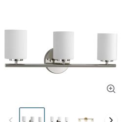 Progress Lighting Replay 3 Light 22" Wide Vanity Light with Etched Glass Shade