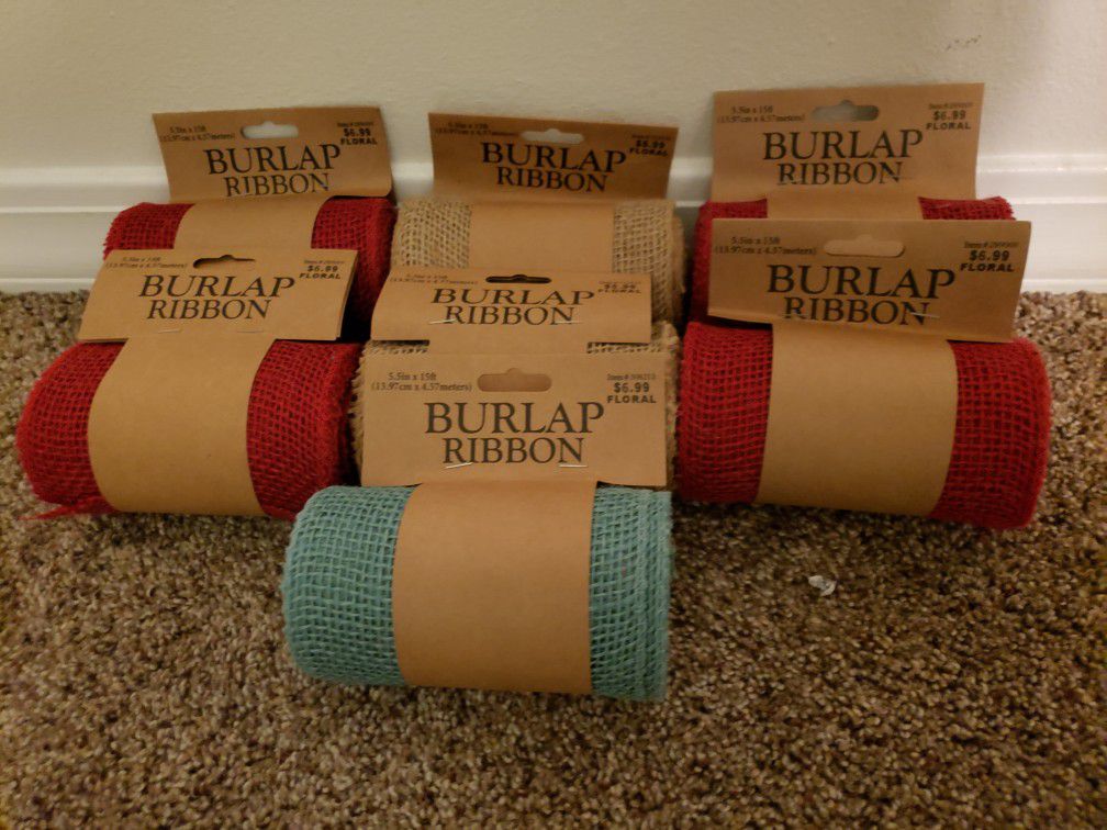 Brand New Crafting Burlap Ribbon