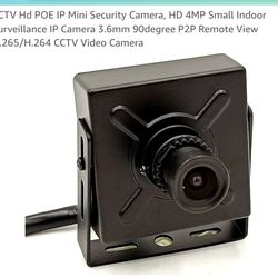 Mini Security Camera, HD 4MP Small Indoor Surveillance IP Camera 3.6mm 90degree P2P Remote View H.265/H.264 CCTV Video Camera