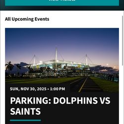 Tickets - Saints Vs. Dolphins 