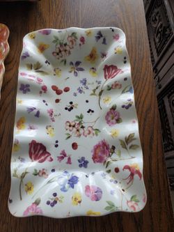 Floral Serving Tray