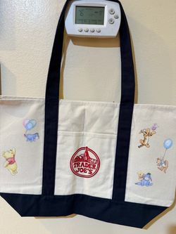 Large Trader Joe’s Canvas tote with Winnie the Pooh