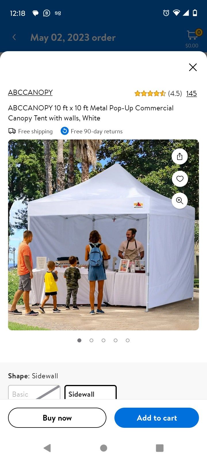 Metal Pop Up Commercial Canopy Tent
