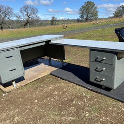  Vintage Mid Century Modern L Shape Desk