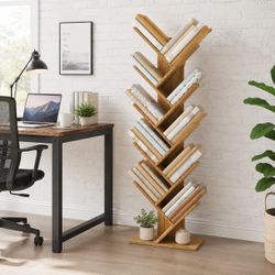 Modern Tree Bookshelf – Wood Color – Great for Books & Decor