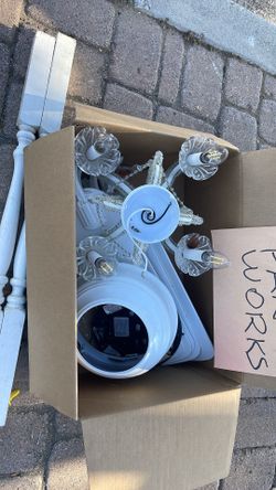 Free Ceiling fan with chandelier light