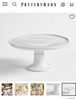 Pottery Barn Monique Lhuillier Cake Stand Plate • Like New