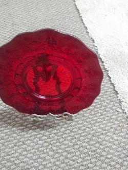 Beautiful deep red plate