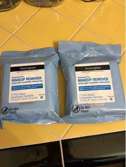 New bundle of two packs Nuetrogena make up remover wipes
