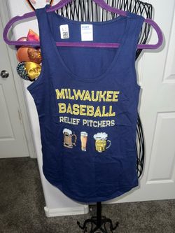 NWT Milwaukee Baseball Relief Pitchers graphic tank size S.