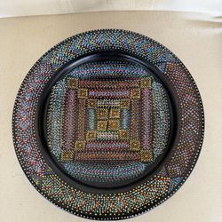 Symmetrical Dot Art Plate 