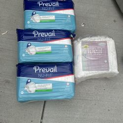 Set Of 4 Incontinence Briefs Prevail In-fit Size M 