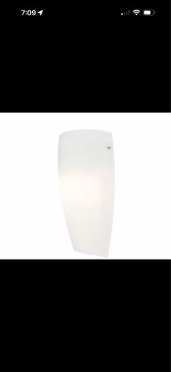 Access Lighting Daphne 1-Light White Wall Sconce with Alabaster Glass Shade