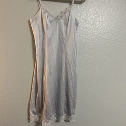 vintage JC penney blue purple lace nightgown slip dress gown 34 small