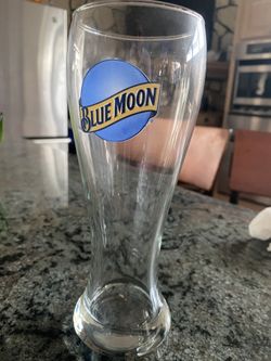 Blue moon Beer Glasses Set Of 12
