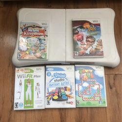 Nintendo Wii Fit Board And Games
