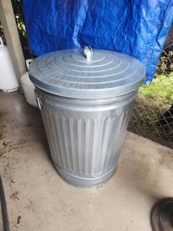 Metal Trash Can