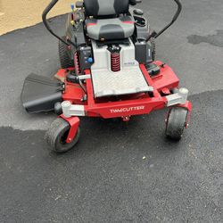 Toro 50 in. Timecutter Ironforged Deck 24.5 HP Commercial V-Twin Gas Dual Hydrostatic Zero Turn Riding Mower with Myride in good working condition 