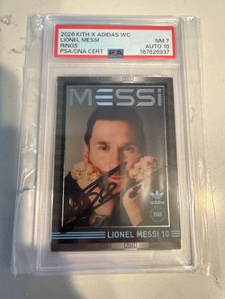 Messi 2026 KITH x Adidas Signed Rings Card PSA