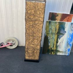 Vintage Rattan Wicker Floor Lamp