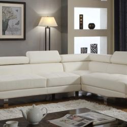 Antares White Modern Sectional

