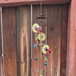 Wind Chime Ladybug and Sunflower 