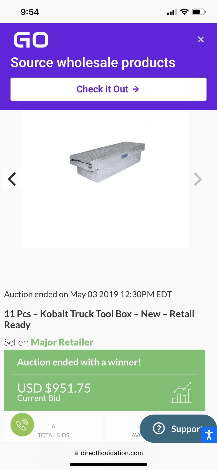 Kobalt Diamond Plate Truck Tool Box