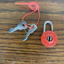 Vintage 3/4” Mini Padlock & 2 Keys