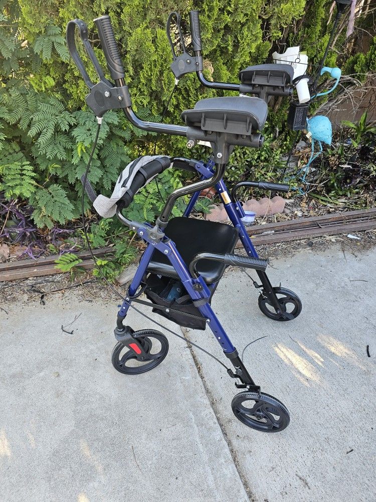 New ELENKER Upright Walker, Stand Up Folding Rollator Walker Back Erect Rolling Mobility Walking Aid. Retails $160 with Taxes!!