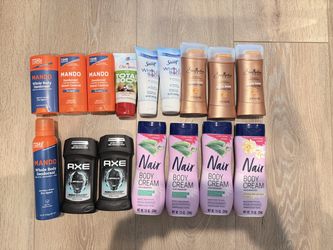 New - 16-Pc Personal Care Bundle: Mando, Axe, Secret, SheaMoisture Deodorants + Nair Hair Remover