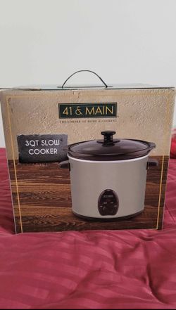 41 & Main "The Corner of Home & Cooking" 3-Quart Slow Cooker.