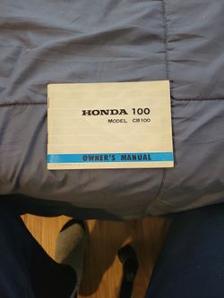 Honda CB 100 owner's manual