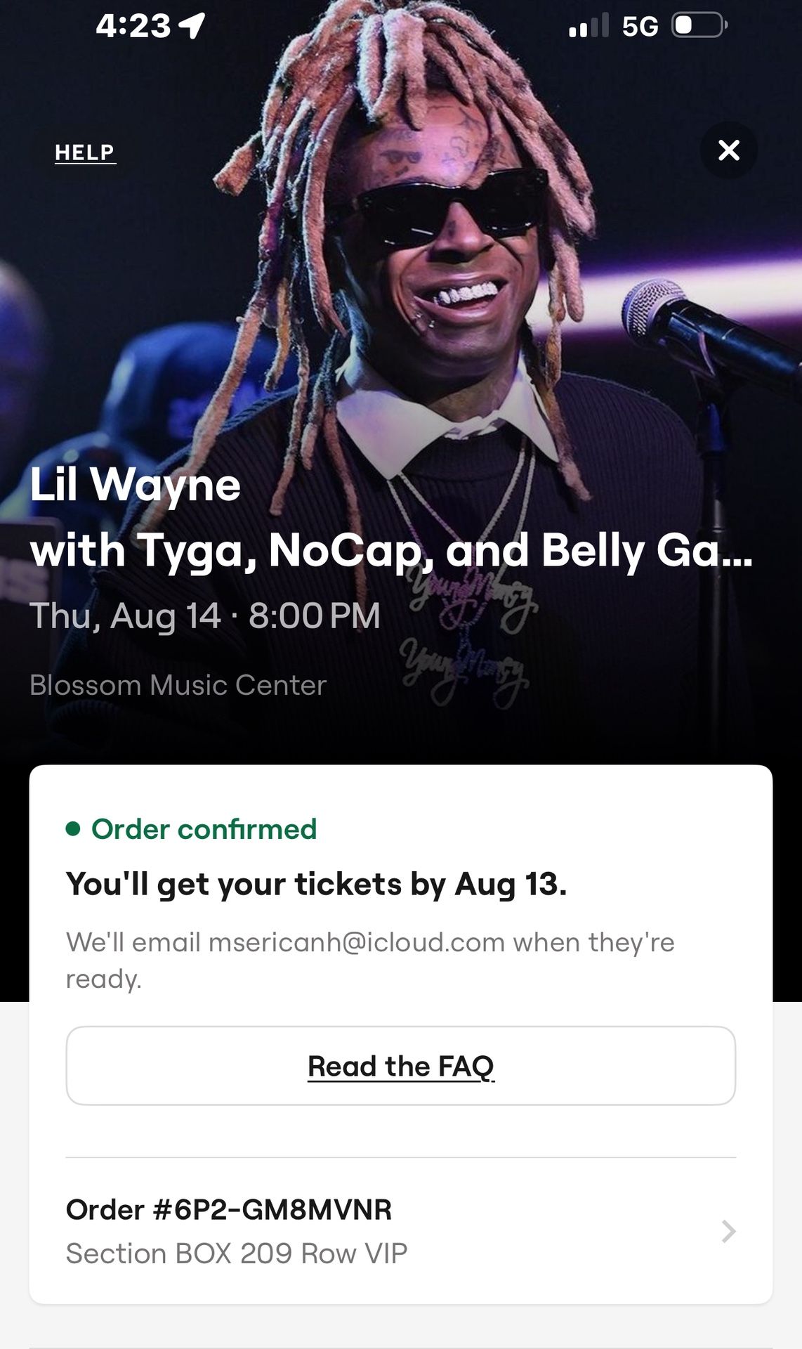 Lil Wayne VIP Box Section 209