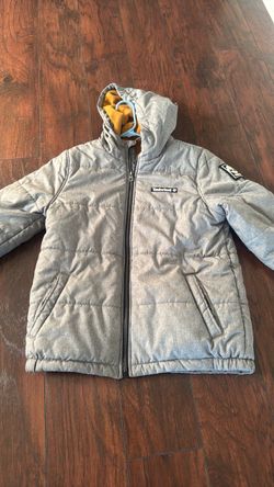 Timberland Jacket L 14/16 Boys Kids Gray Hooded Insulated Full Zip Youth Large