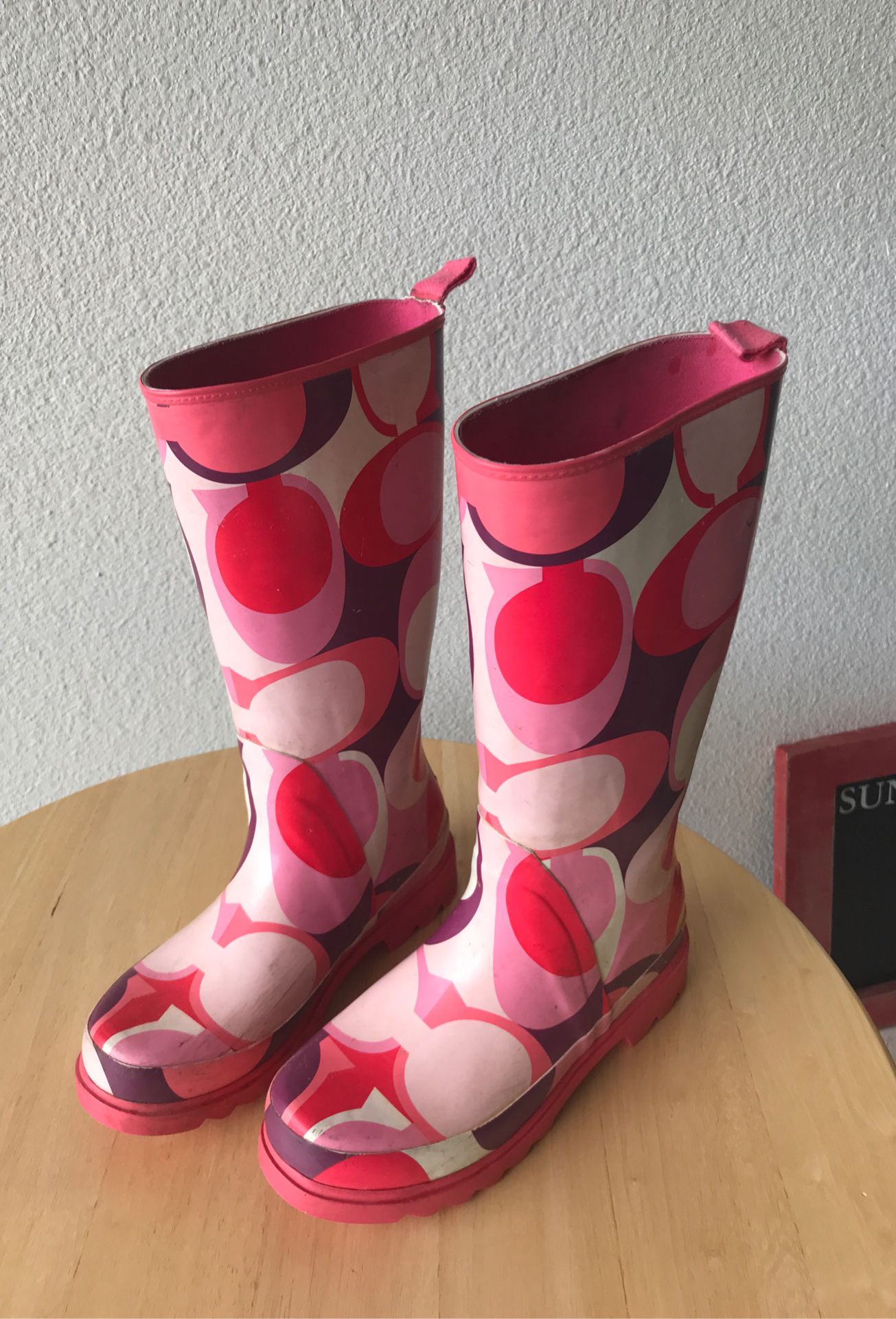Coach rain boots for girls